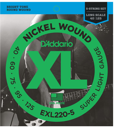 

Струны D`ADDARIO EXL220-5 Xl Super Light 5 String 40-125