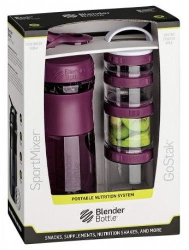 

Шейкер Blender Bottle Combo Pak GoStak Plum