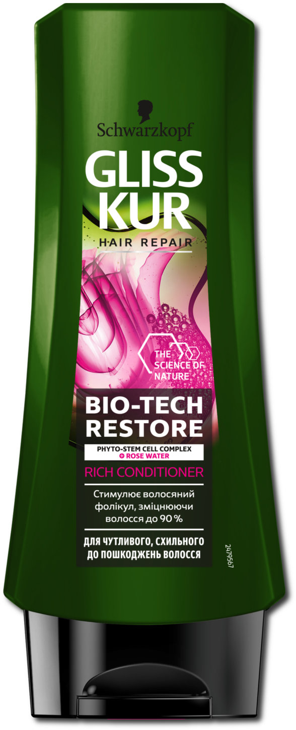 

Schwarzkopf Gliss Kur Bio-Tech Restore Conditioner 200 ml Кондиционер для чувствительных волос, склонных к повреждениям