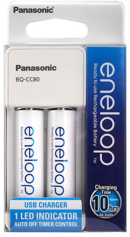 

Panasonic Basic Usb Charger + Eneloop 2xAA 1900 mAh NI-MH (K-KJ80MCC20USB)