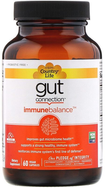 

Country Life Immune Balance Gut Connection Формула иммунитета 60 капсул