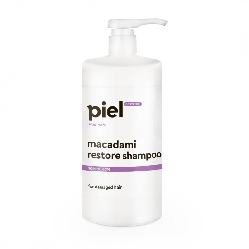 

Piel Cosmetics Macadami Restore Shampoo 1000 ml Bосстанавливающий шампунь для поврежденных волос