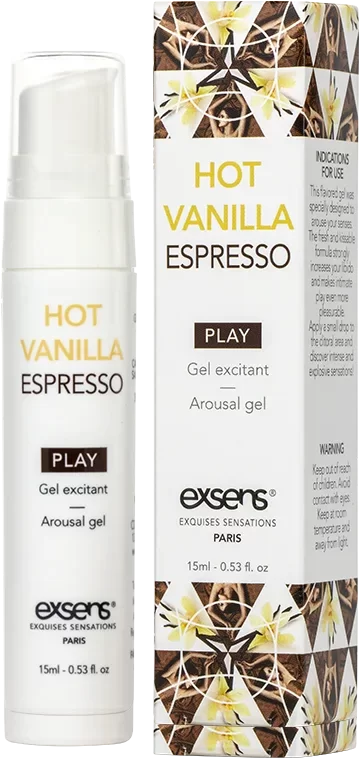 

Распродажа! Стимулирующий гель Exsens Kissable Hot Vanilla Espresso 15мл (срок годности 02.2021)