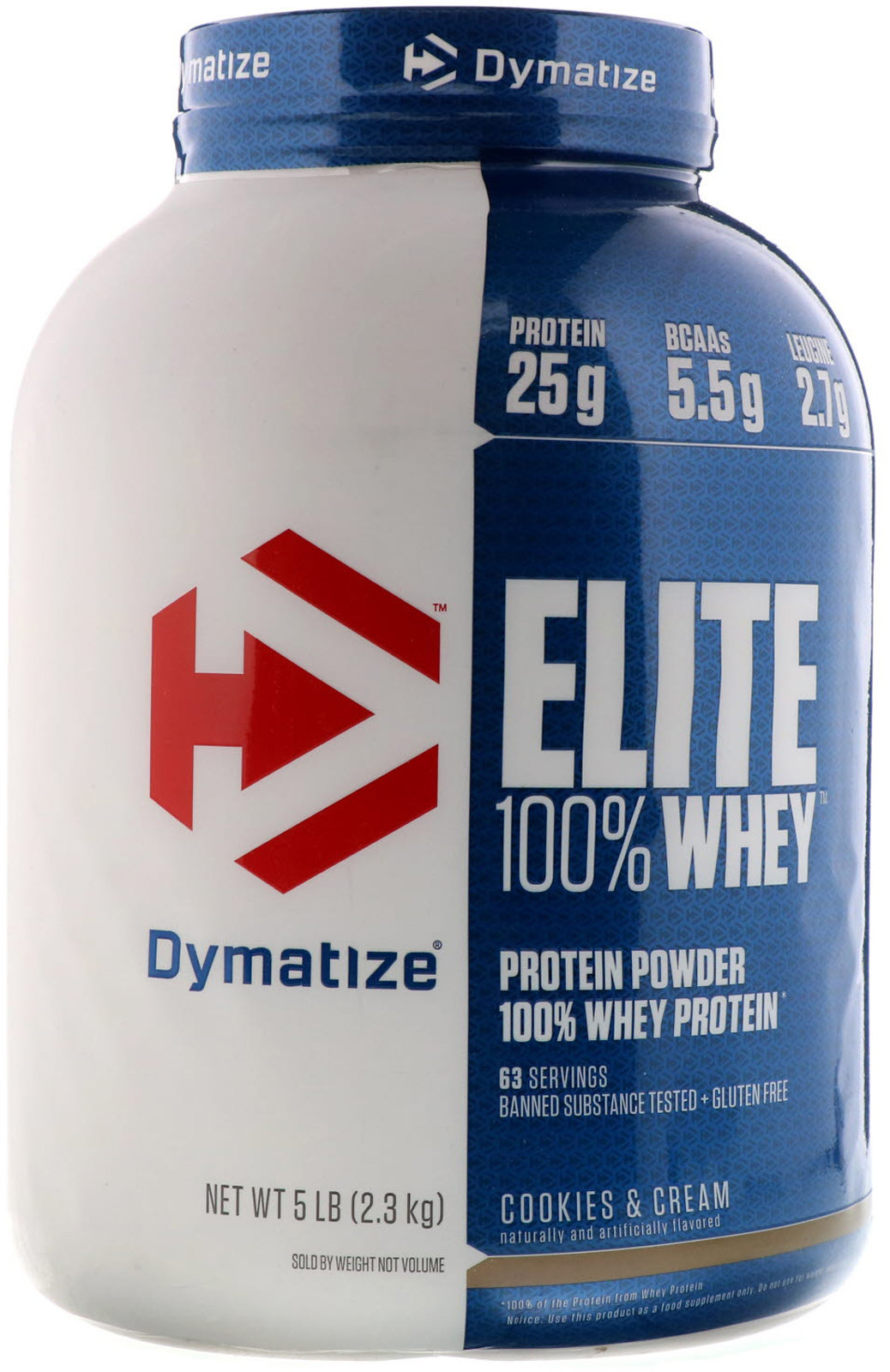 

Dymatize Elite 100% Whey Protein 2300 g /63 servings/ Cookies Cream