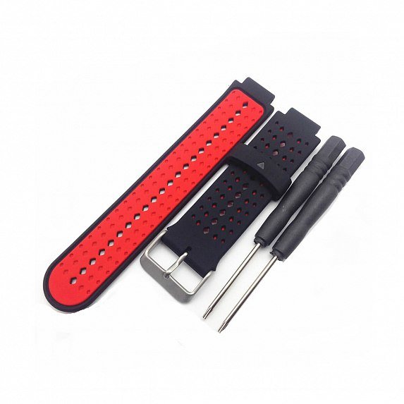 

Fashion 2Colors Silicone Band Black/Red for Garmin Universal 16