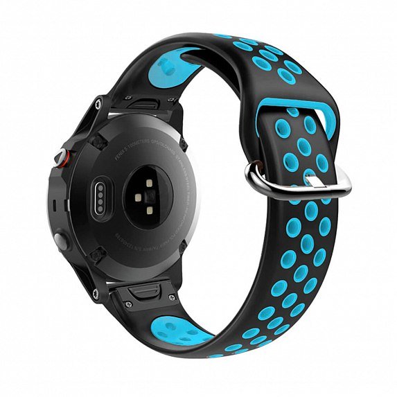 

Fashion Nike-style Silicone Band Black/Blue for Garmin QuickFit 22