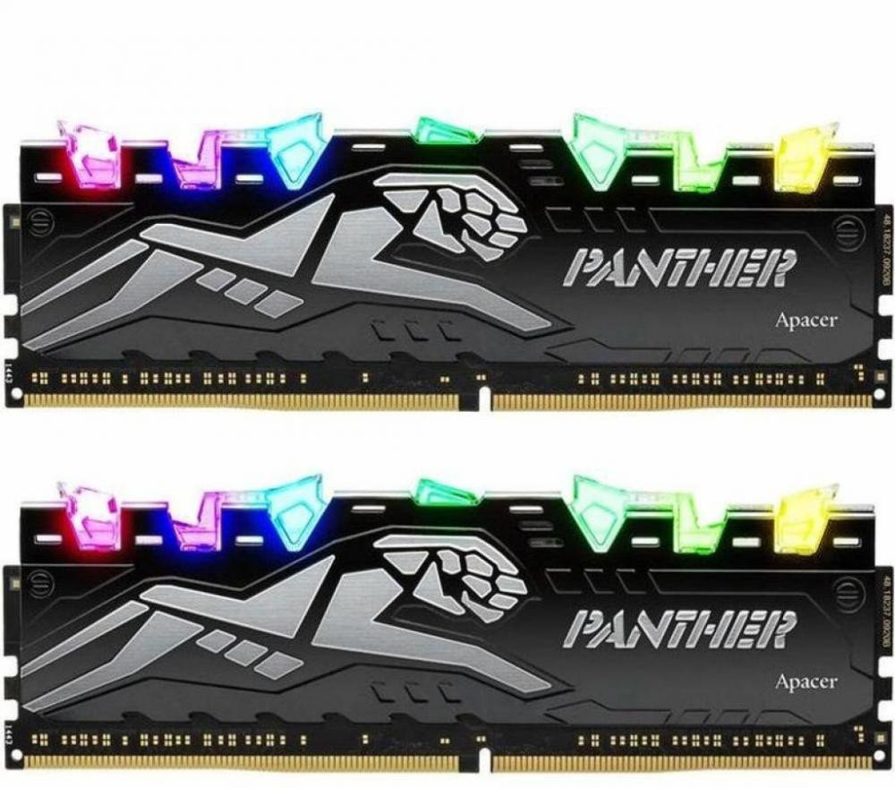 

Apacer 16 Gb (2x8GB) DDR4 2666 MHz Panther Rage Rgb Black (EK.16GAV.GQNK2)