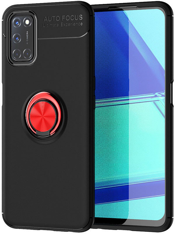 

Tpu Case Tpu Pc Deen ColorRing Magnetic Holder Black/Red for Oppo A93