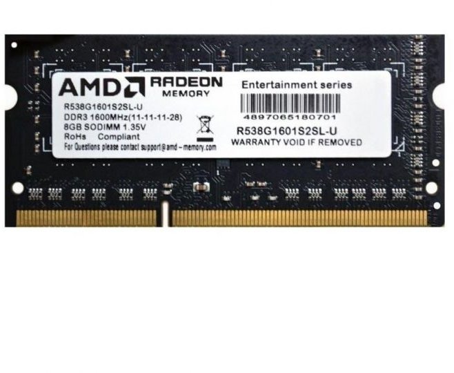 

Amd 8 Gb SO-DIMM DDR3L 1600 MHz (R538G1601S2SL-U)