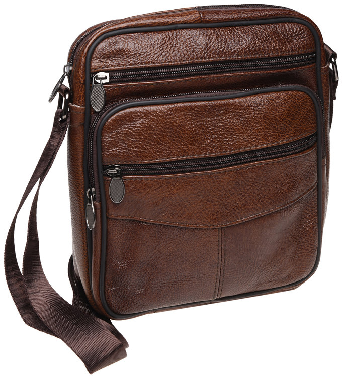 

Мужская сумка планшет Borsa Leather коричневая (K18490-brown)