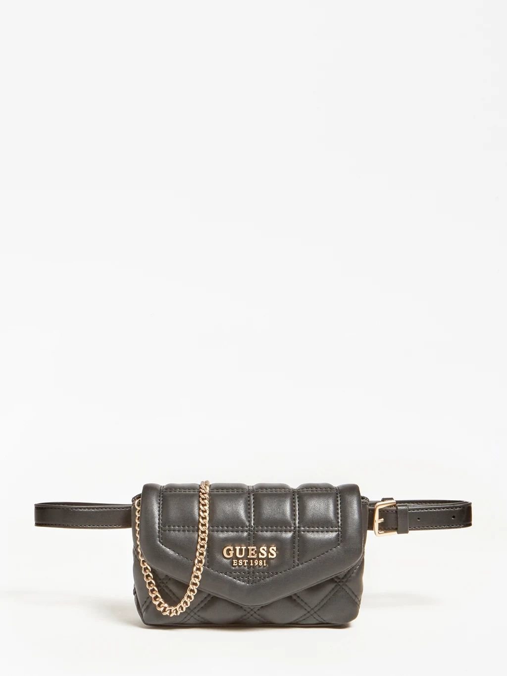 

Женская поясная сумка Guess Kamina Cnvrtbl Xbody Belt Bag черная (HWVS8111810-BLA)