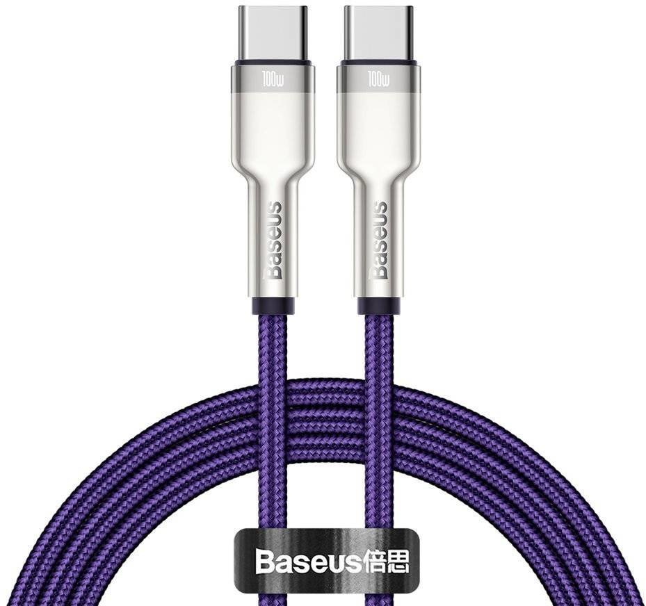 

Baseus Cable USB-C to USB-C Cafule Metal 100W 1m Purple (CATJK-C05)