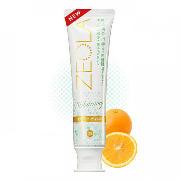 Акція на Zettoc Zeola White Sunny Citrus Зубная паста отбеливающая Солнечный цитрус 95 g від Stylus