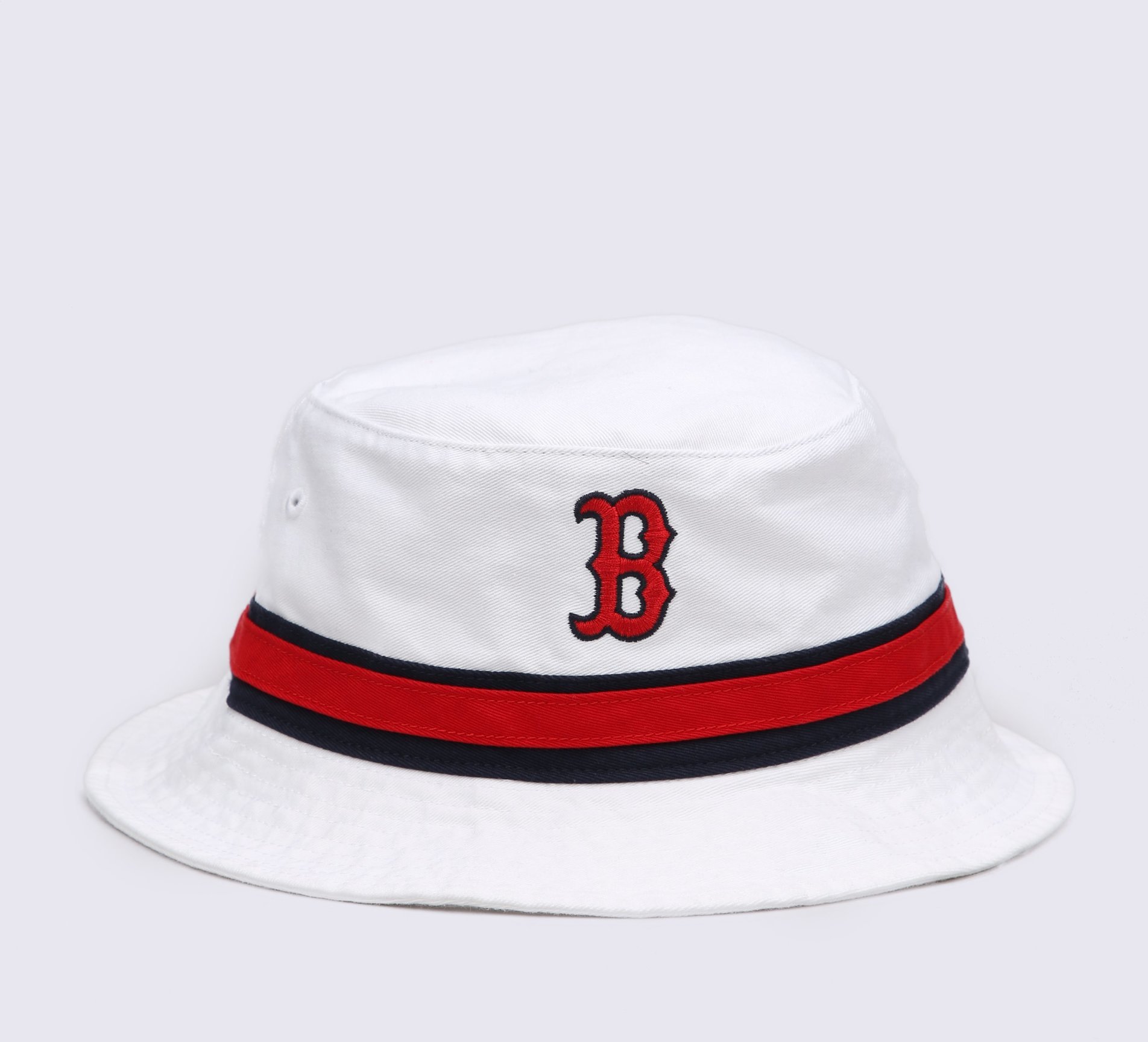 

Панама 47 Brand Striped Bucket Boston Red Sox B-SDBKT02GWF-WH белая (53838338845)