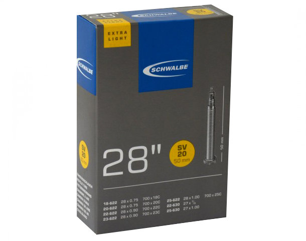 

Камера 28" (18/25-622/630) Schwalbe SV20 50мм Extra Light Ek (TUB-52-96)