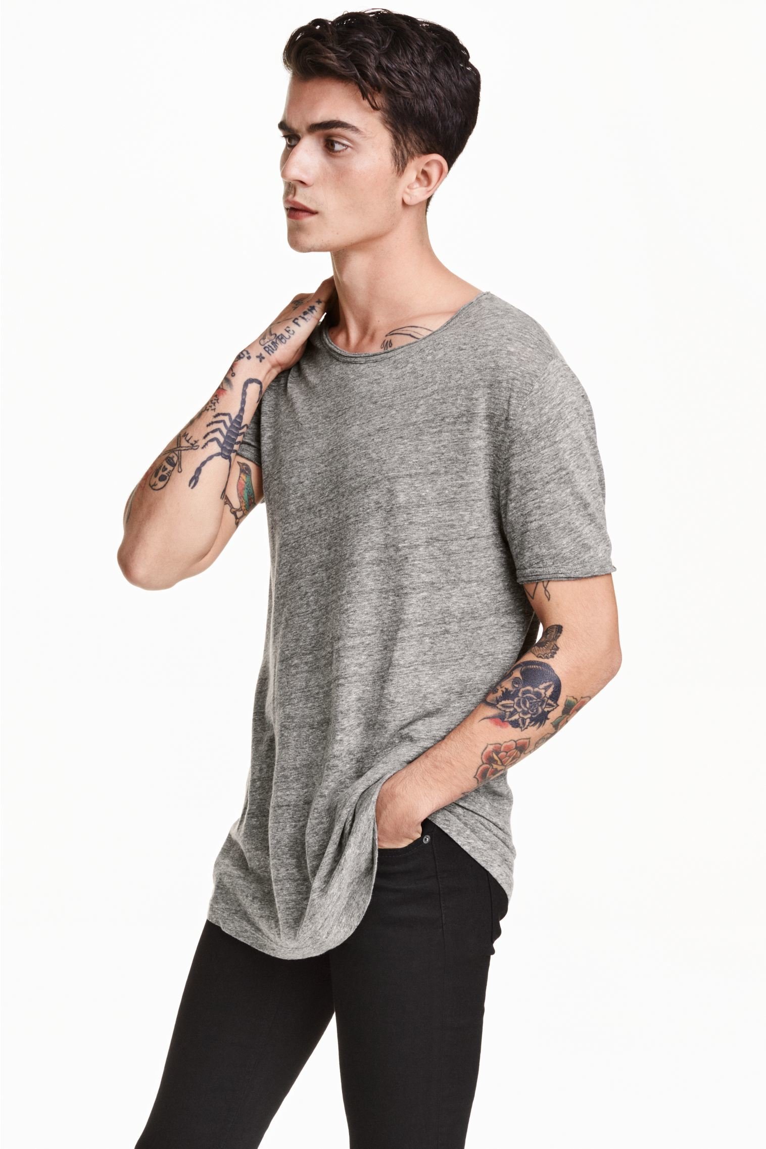 

Футболка H&M 3515864 Xl серая