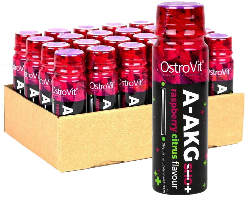 

Предтренировочный комплекс OstroVit Aakg Shot 24x80 ml Raspberry Citrus
