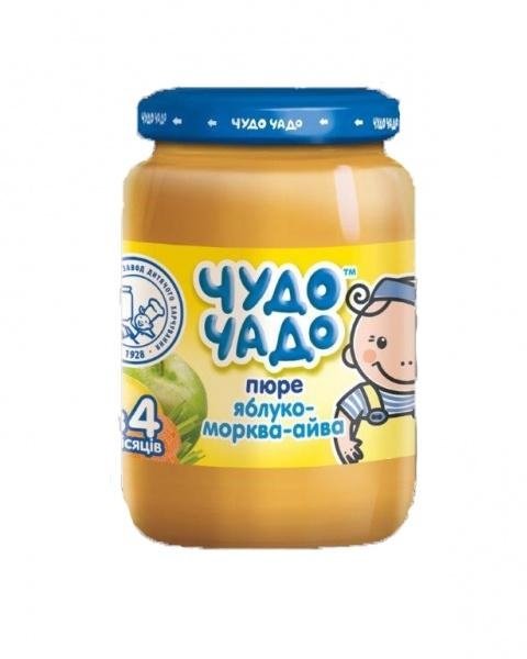 

Пюре Чудо-чадо Яблоко, морковь и айва с сахаром и витамином С, 170 г
