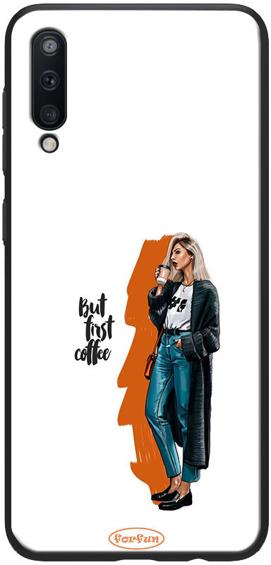 

Mobile Case ForFun But First Coffee for Samsung Galaxy A30s/A50/A50s