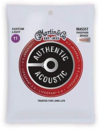 

Струны Martin MA535T Authentic Acoustic Lifespan 92/8 Phosphor Bronze Custom Light (11-52)