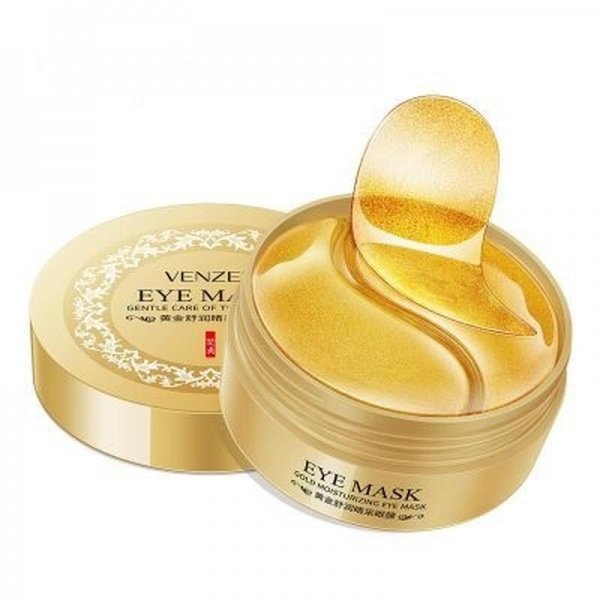 

Venzen Gold Moisturizing Eye Mask Гидрогелевые патчи для глаз с золотом и экстрактом спирулины 60 шт.