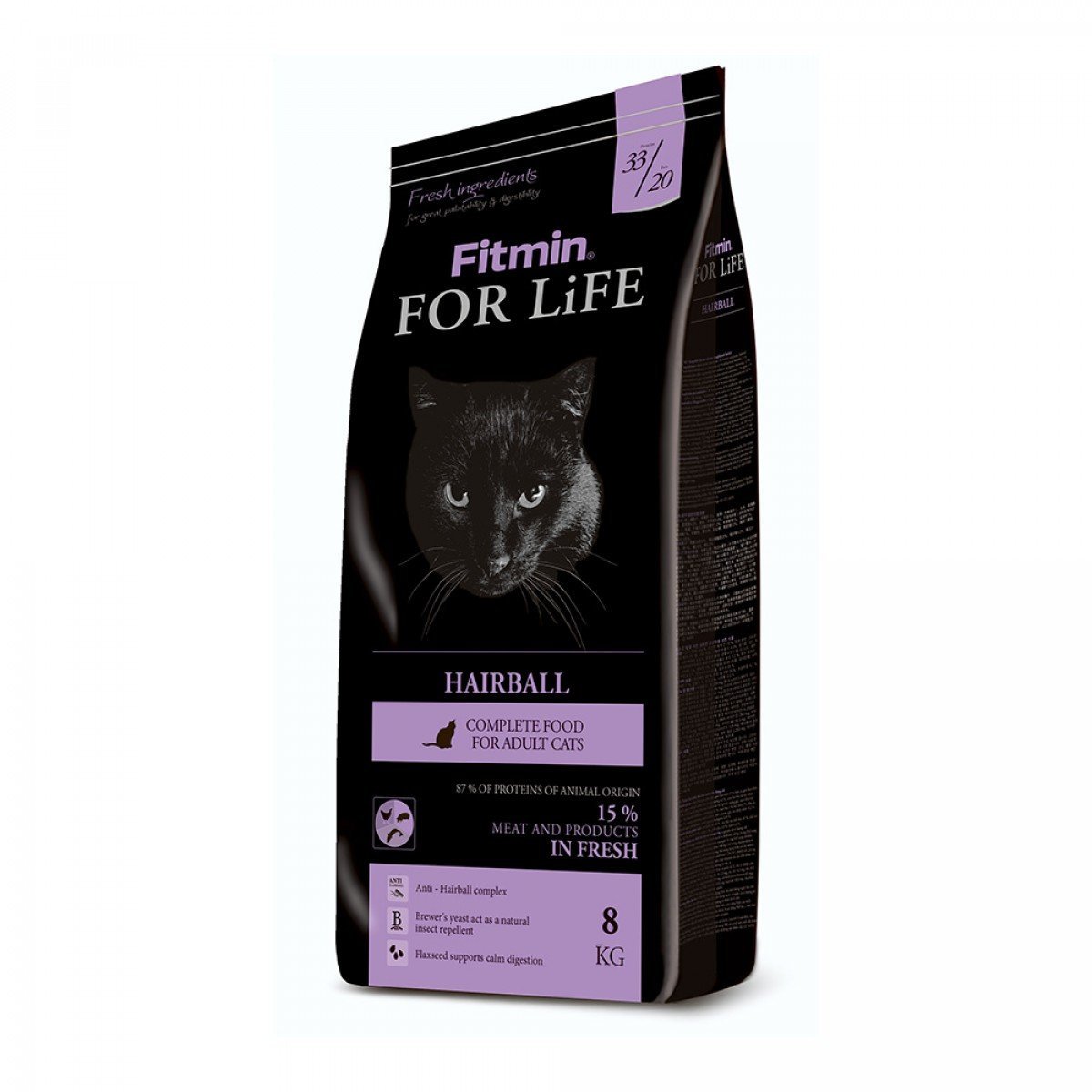 

Комплексный корм для взрослых длинношерстных кошек Fitmin cat For Life Hairball 8 кг (ф4873)