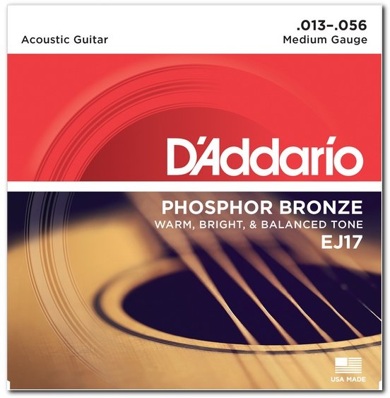 

Струны D`ADDARIO EJ17 Phosphor Bronze Medium 13-56