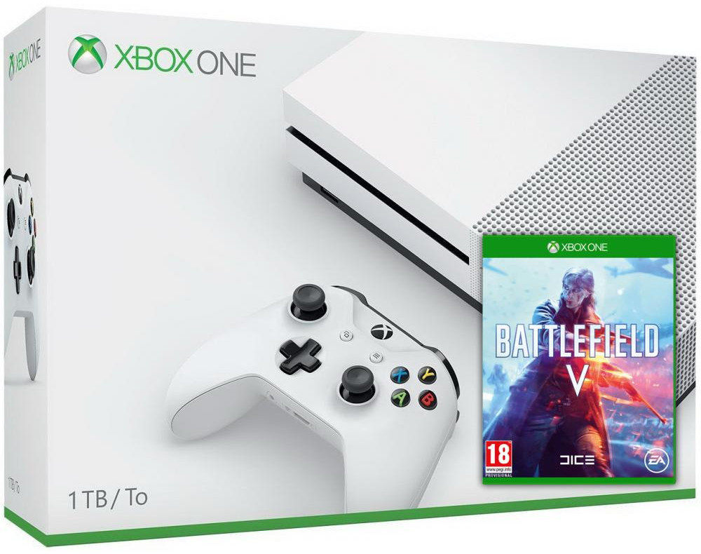 

Microsoft Xbox One S 1TB White + Battlefield V