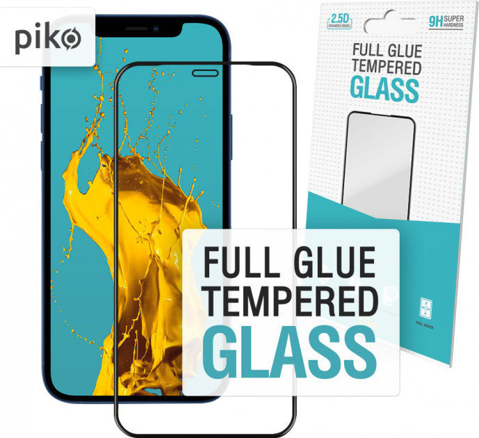 

Piko Tempered Glass Full Glue Black for iPhone 12/iPhone 12 Pro