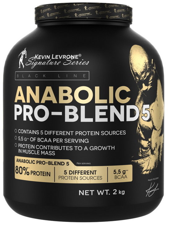 

Kevin Levrone Anabolic Pro Blend 5 80% Protein 2000 g /74 servings/ Caffe Frappe