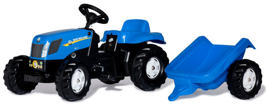 

Трактор с прицепом Rolly Toys rollyKid New Holland синий (013074)