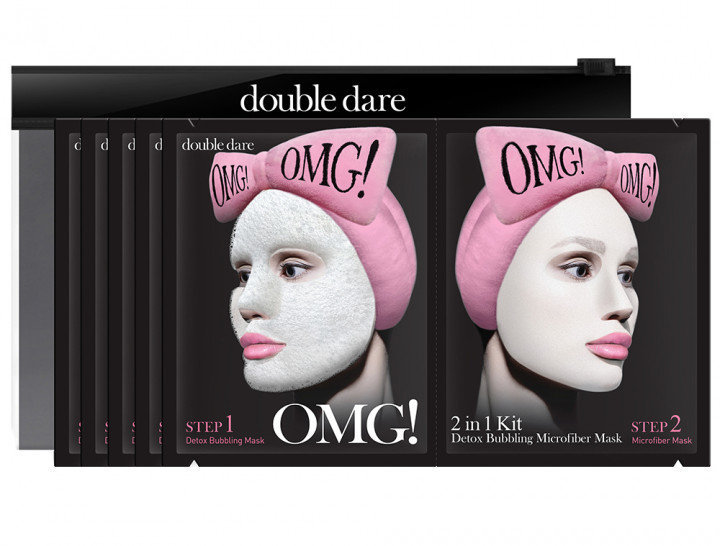 

Double Dare Omg! 2in1 Kit Detox Bubbling Microfiber Mask Детокс-маска двухкомпонентная для глубокого очищения и питания 5х47 g