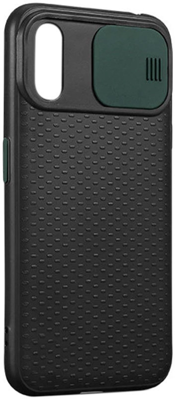 

Tpu Case Textured Point Camshield Black/Dark green for iPhone X/iPhone Xs