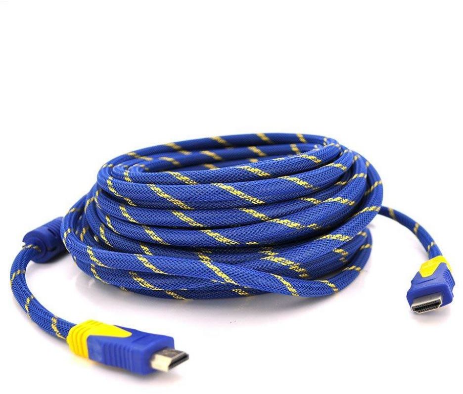 

Hdmi to Hdmi 10.0m v1.4, OD-8.0mm Blue/Gold Merlion (YT-HDMI(M)/(M)NY/BL-10m)