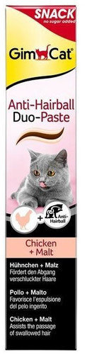 

Паста Gimborn GimCat Duo-Paste 50 g для выведения шерсти со вкусом курицы (4002064417233)