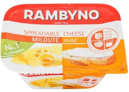 

Cыр плавленный Rambyno Натуральный, 50% 175 г (WT3071)