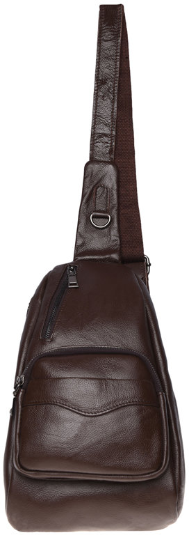 

Мужская сумка-слинг Borsa Leather коричневая (K1029-brown)