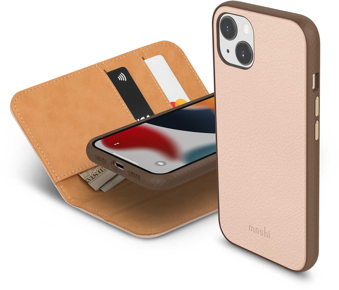 

Moshi Overture Case with Detachable Magnetic Wallet Luna Pink (99MO133302) for iPhone 13