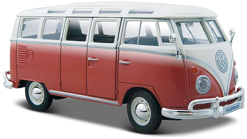 

Автомодель 1:25 Volkswagen Van Samba красно-кремовый (31956 red cream)