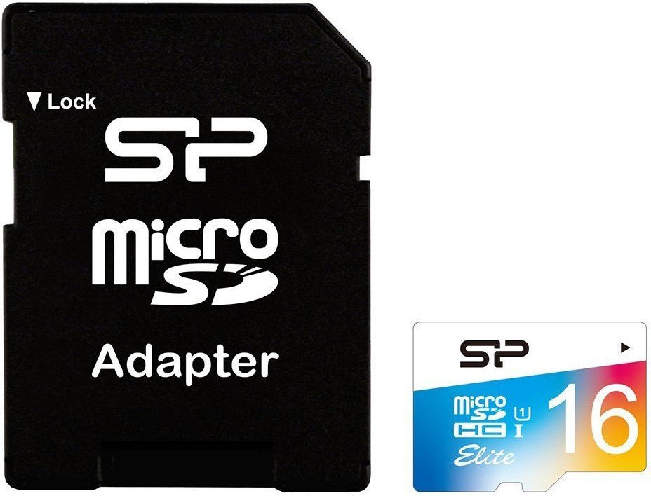 

Silicon Power 16GB microSDHC Class 10 UHS-I U1 Elite + adapter (SP016GBSTHBU1V20SP)