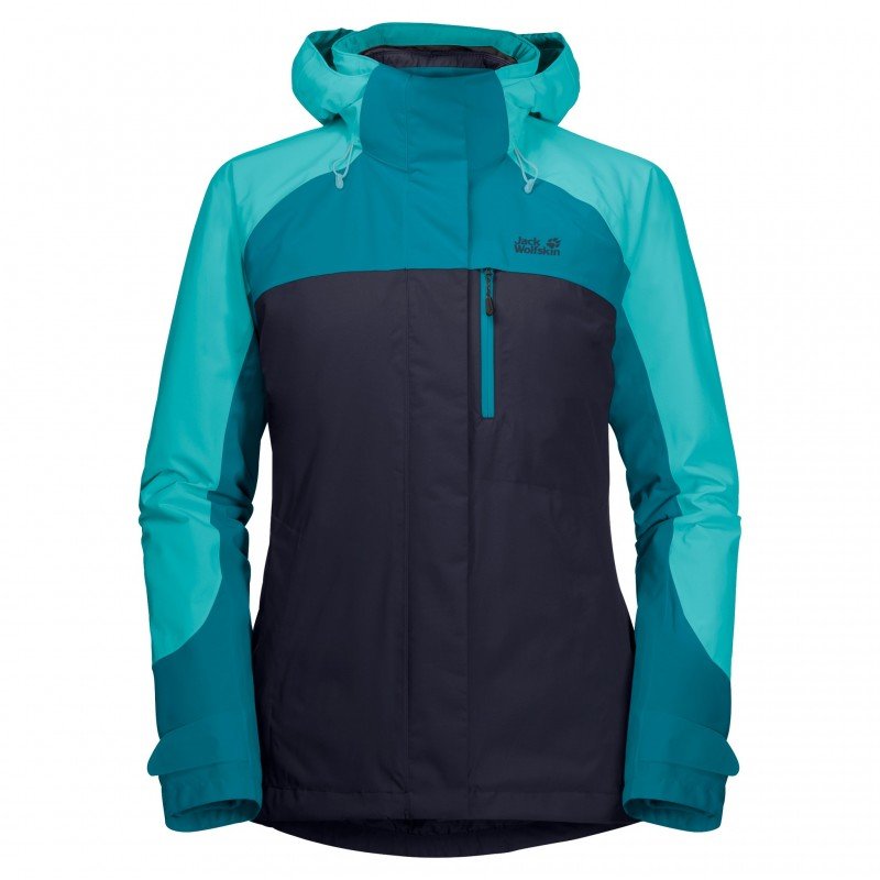 

Куртка Jack Wolfskin 3 в 1 Whitney Peal 3IN1 W 1113611-1911 40 темно-синяя зимняя с капюшоном