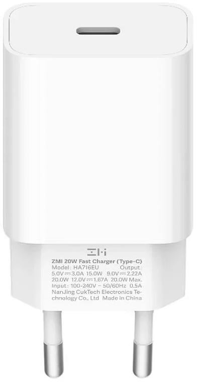 

Xiaomi Zmi USB-C Power Adapter 20W White (HA716)