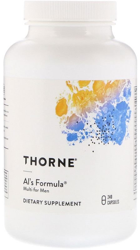 

Thorne Research Al's Formula Basic Nutrients for Men Over 40+ 240 Veg Caps Витамины для мужчин 40+