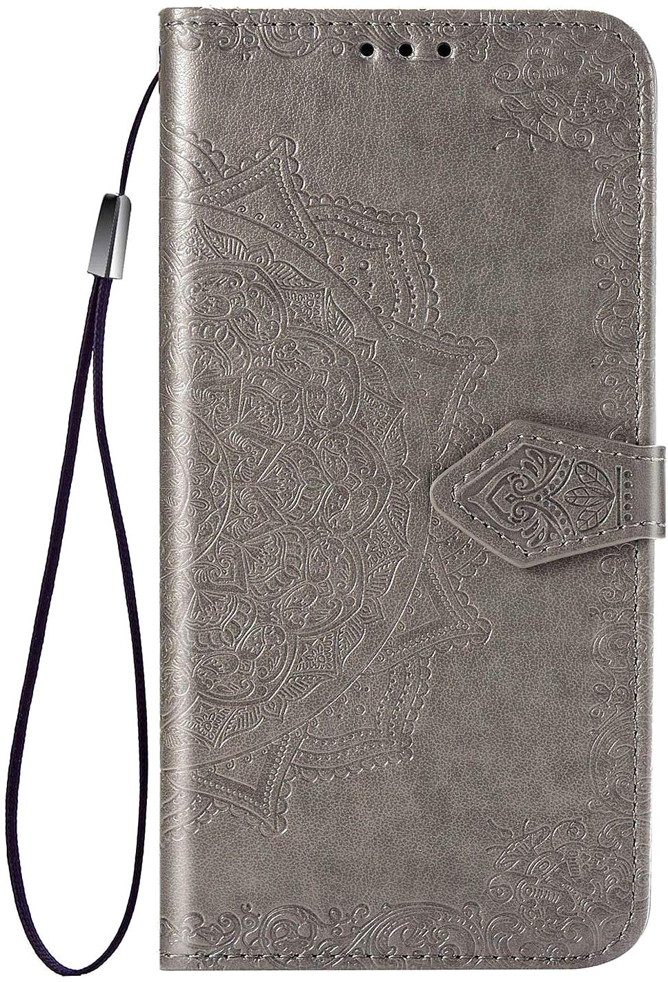 

Mobile Case Book Cover Art Leather Grey for Samsung A415 Galaxy A41
