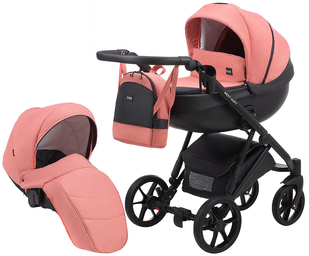 

Коляска 2 в 1 Bair Next Soft 06 коралловый