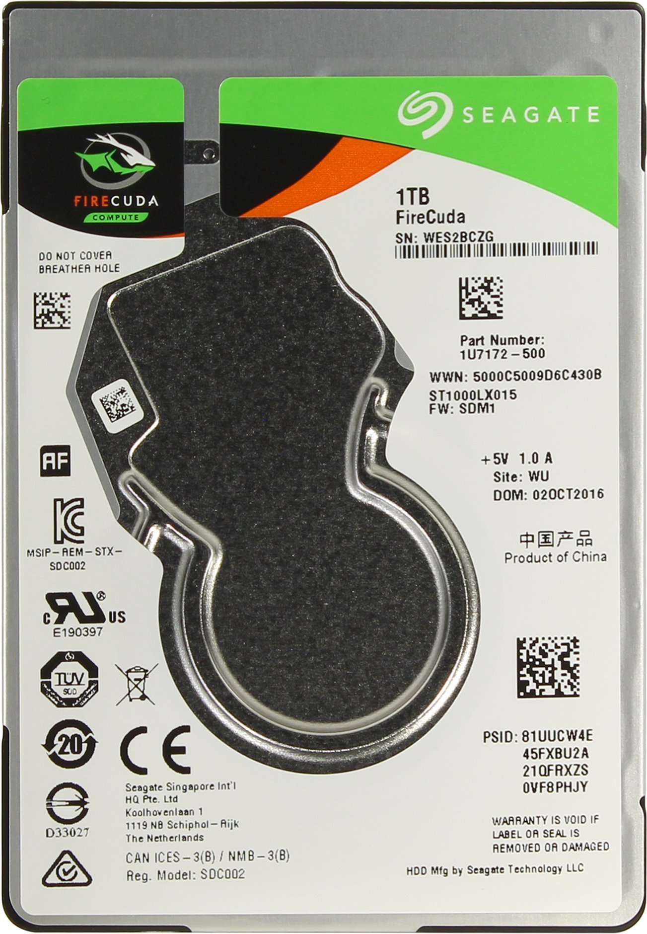 

Seagate FireCuda ST1000LX015