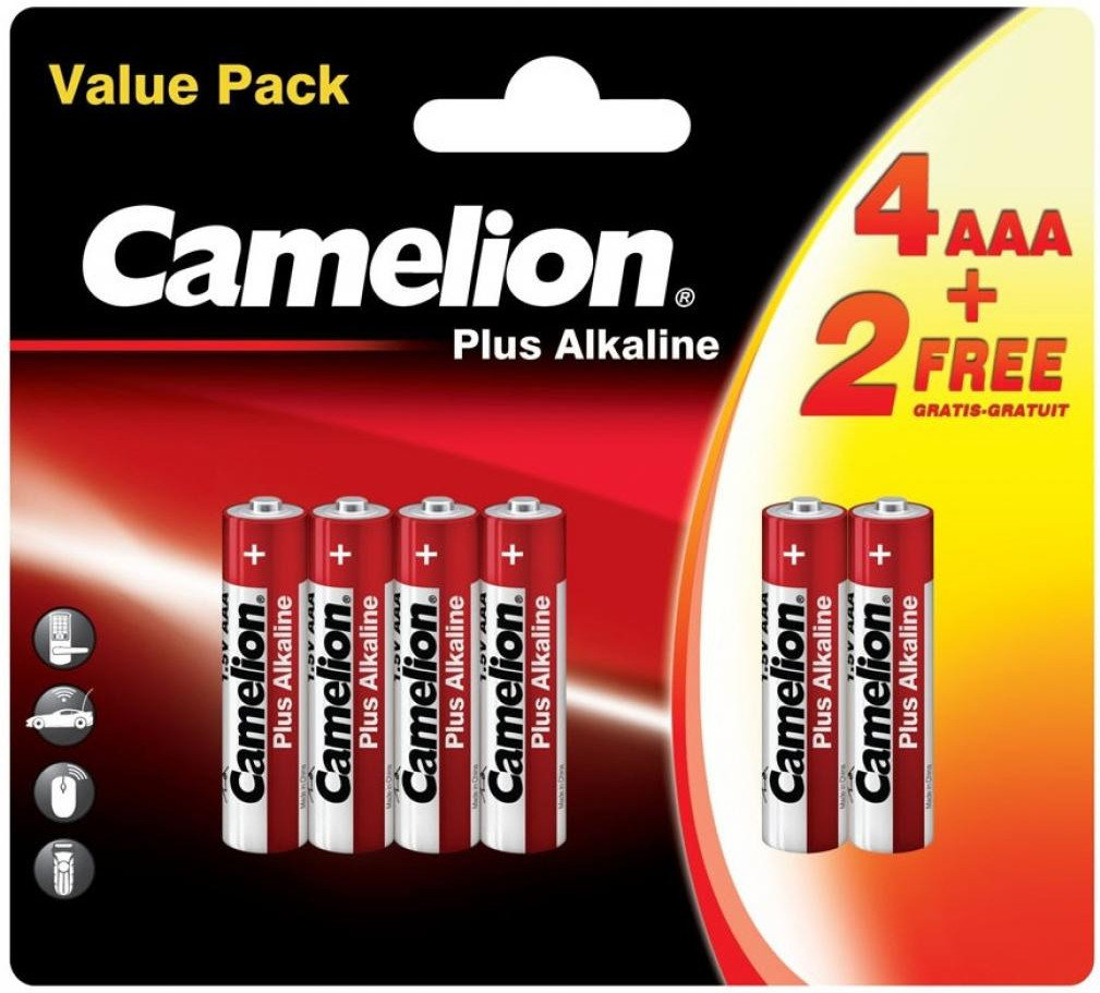 

Camelion Aaa LR03 Plus Alkaline 4+2шт(LR03-BP(4+2))
