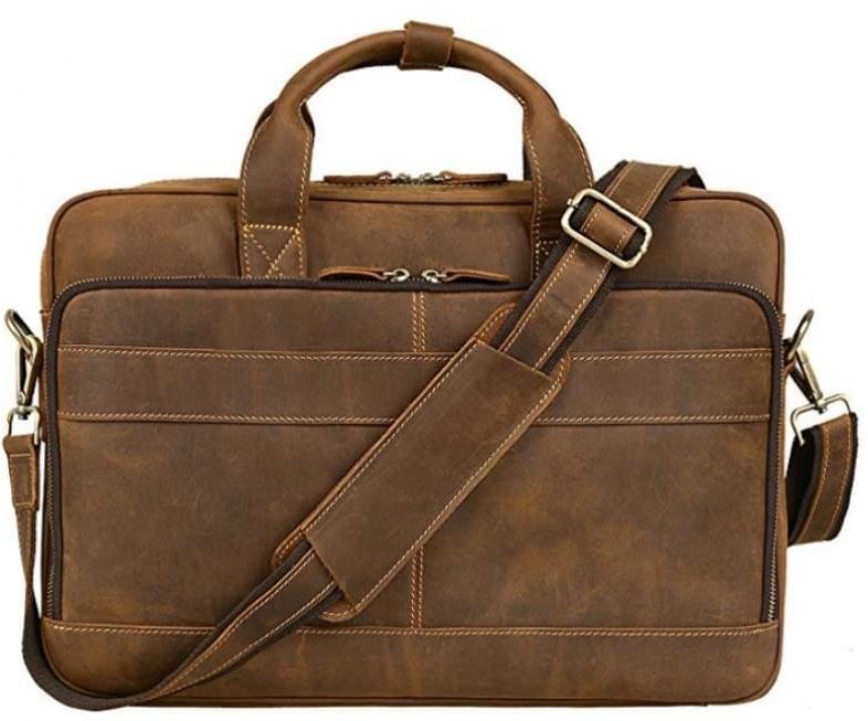 

Tiding Leather Bag 15.6" Brown (t0033)