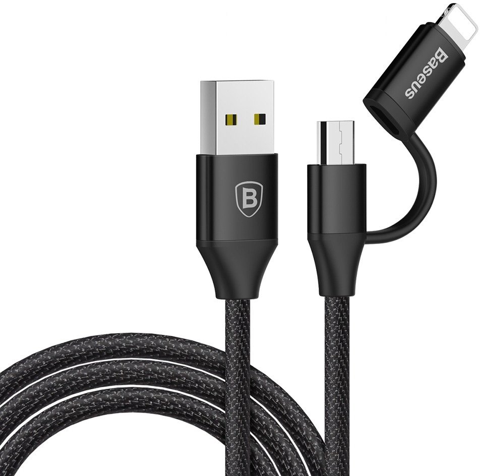 

Baseus Usb Cable to Lightning/microUSB Yiven 1m Black (CAMLYW-01)