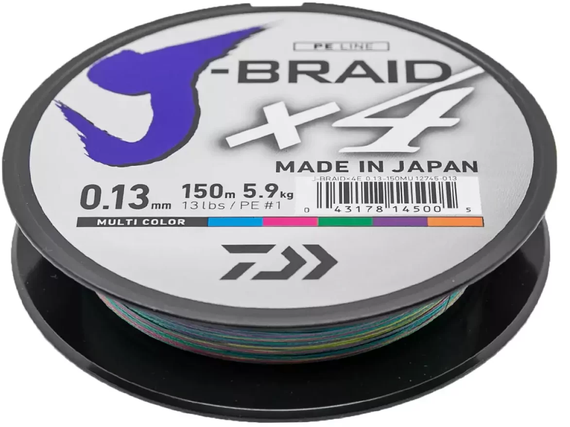 

Daiwa J-Braid X4E 0,13mm 150m Multi Color